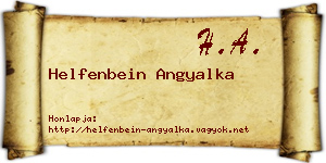 Helfenbein Angyalka névjegykártya